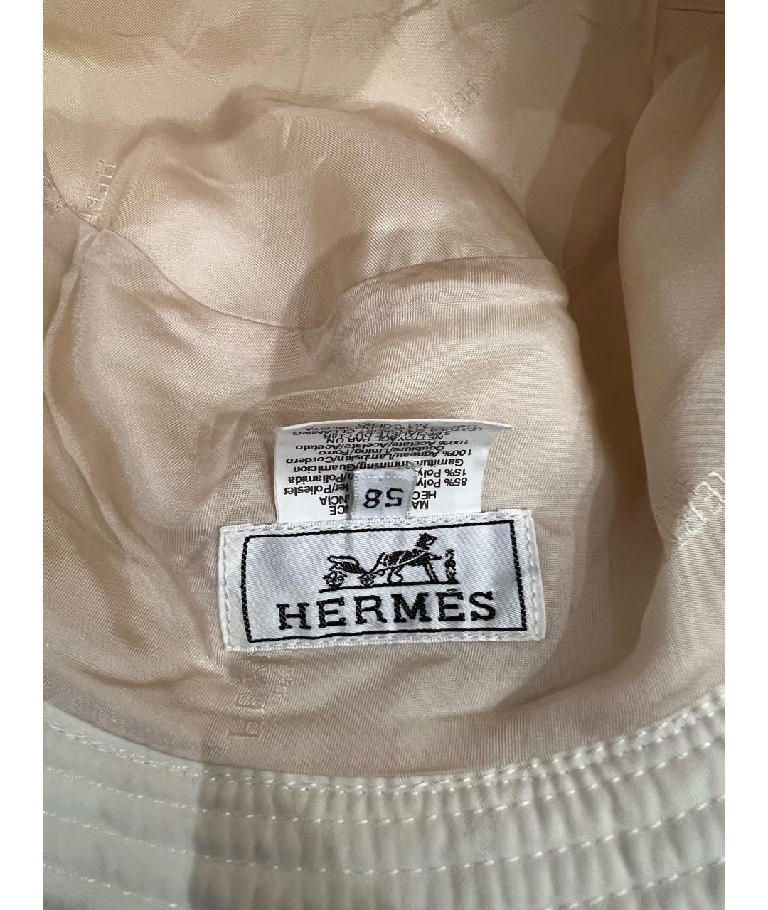 HERMES Белая панама, фото 3