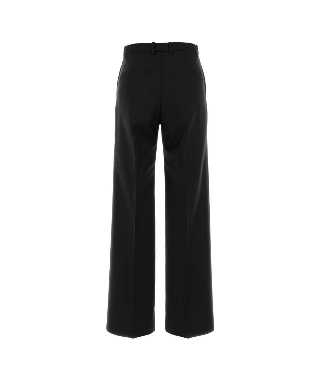 JIL SANDER Черные шерстяные прямые брюки, фото 2