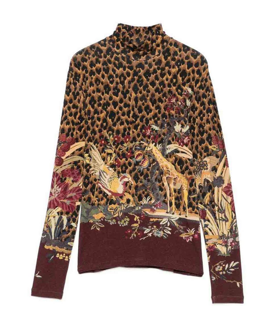ETRO Коричневый шерстяной джемпер / свитер, фото 1