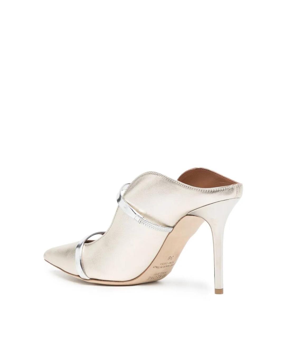 MALONE SOULIERS Золотые кожаные туфли, фото 3