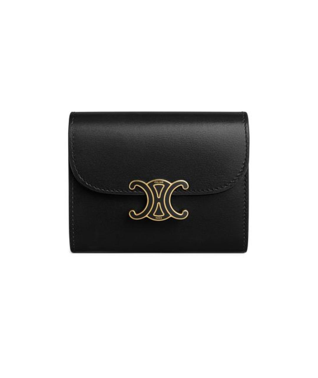 CELINE Черный кожаный кошелек, фото 1