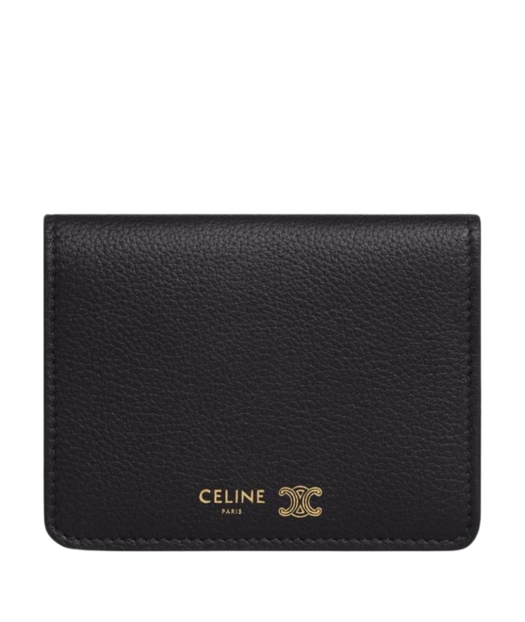 CELINE Черный кожаный кошелек, фото 1