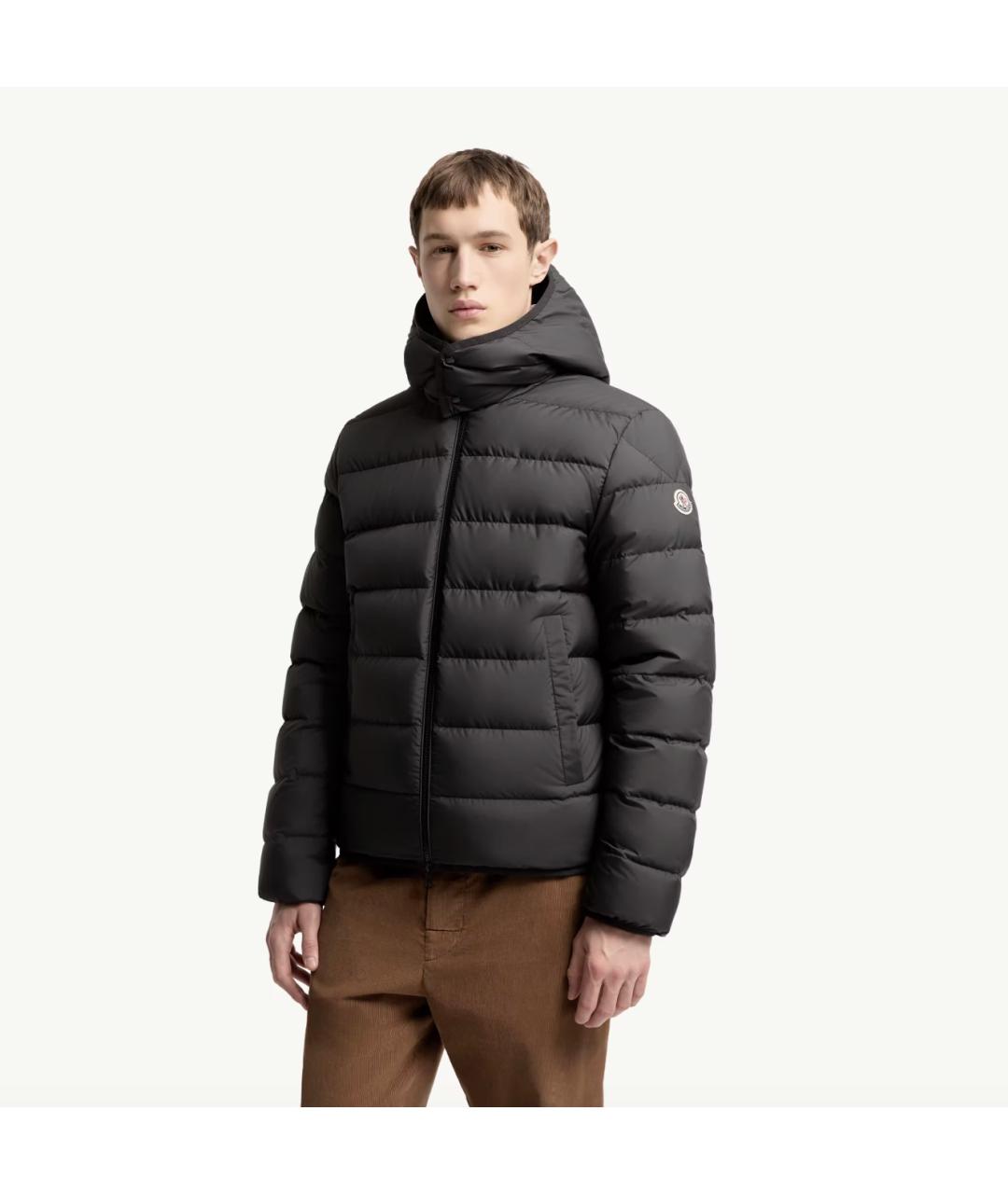 MONCLER Черная полиэстеровая куртка, фото 3