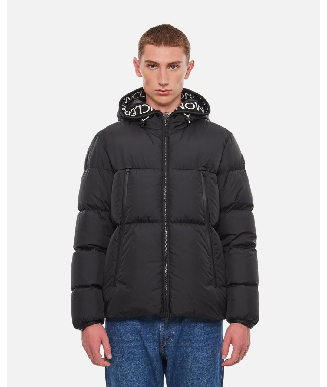 MONCLER Черный пуховик, фото 2