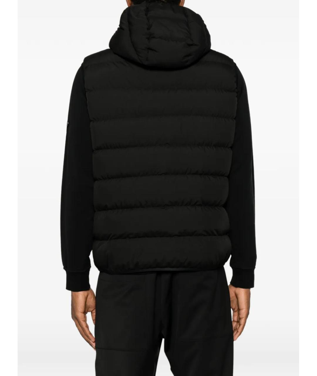 MONCLER Черный полиэстеровый жилет, фото 4