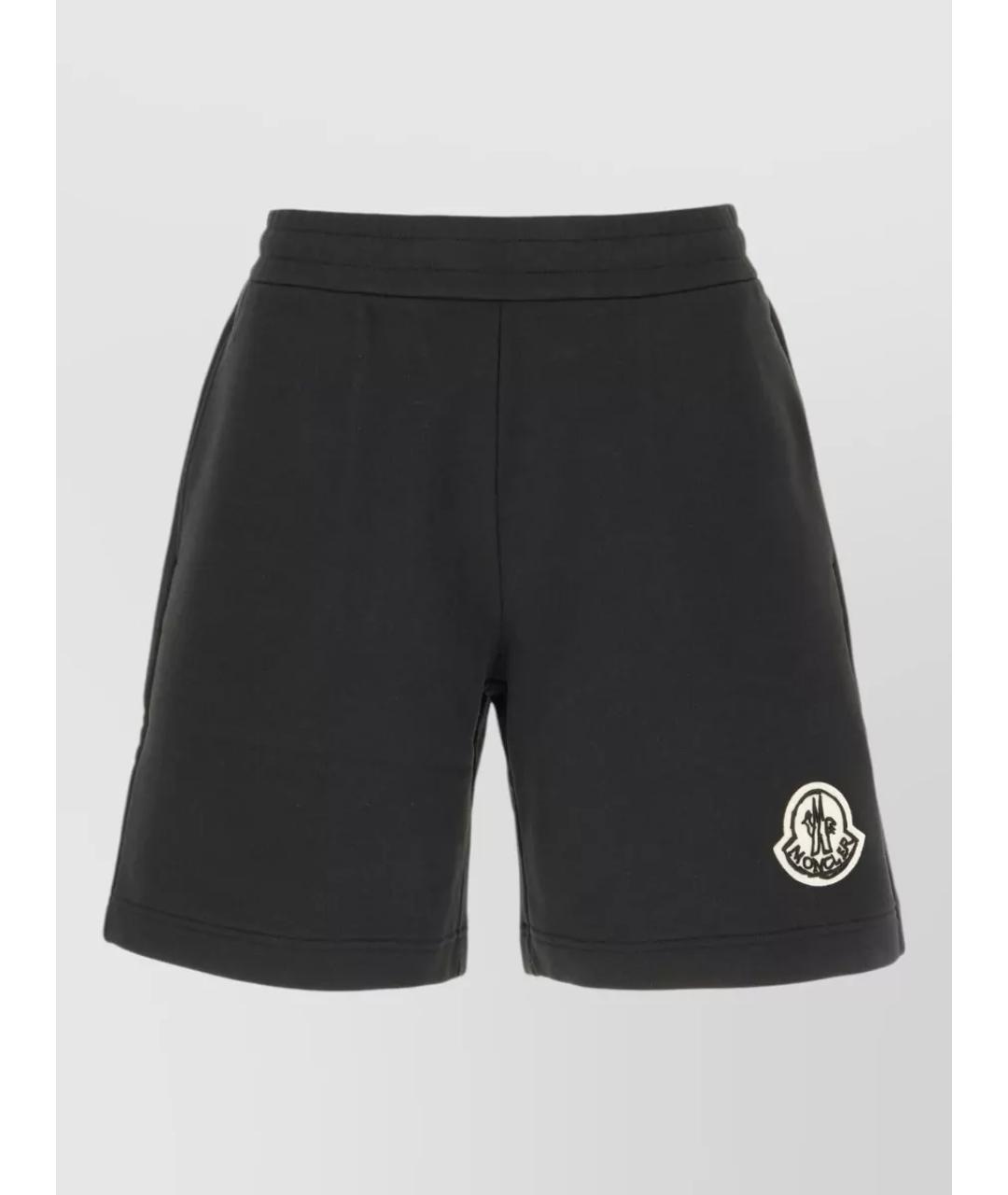 MONCLER Черные хлопковые шорты, фото 7