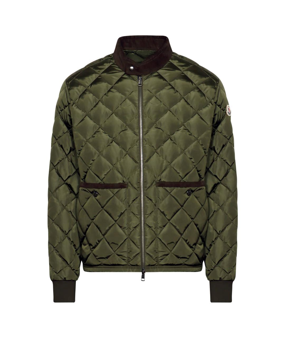 MONCLER Зеленая полиамидовая куртка, фото 1