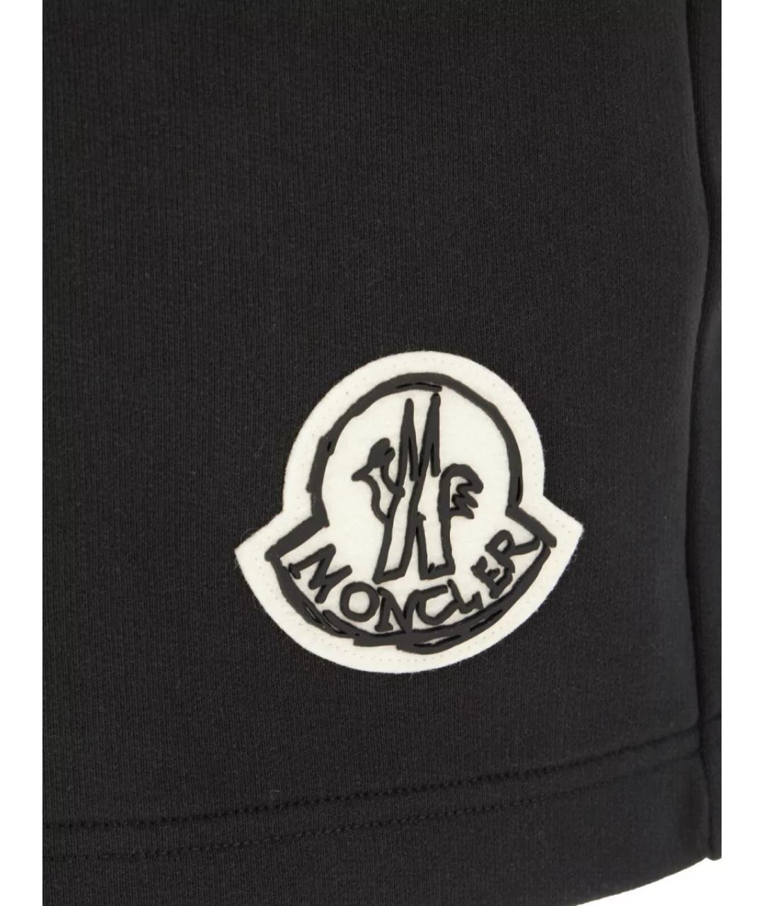 MONCLER Черные хлопковые шорты, фото 6