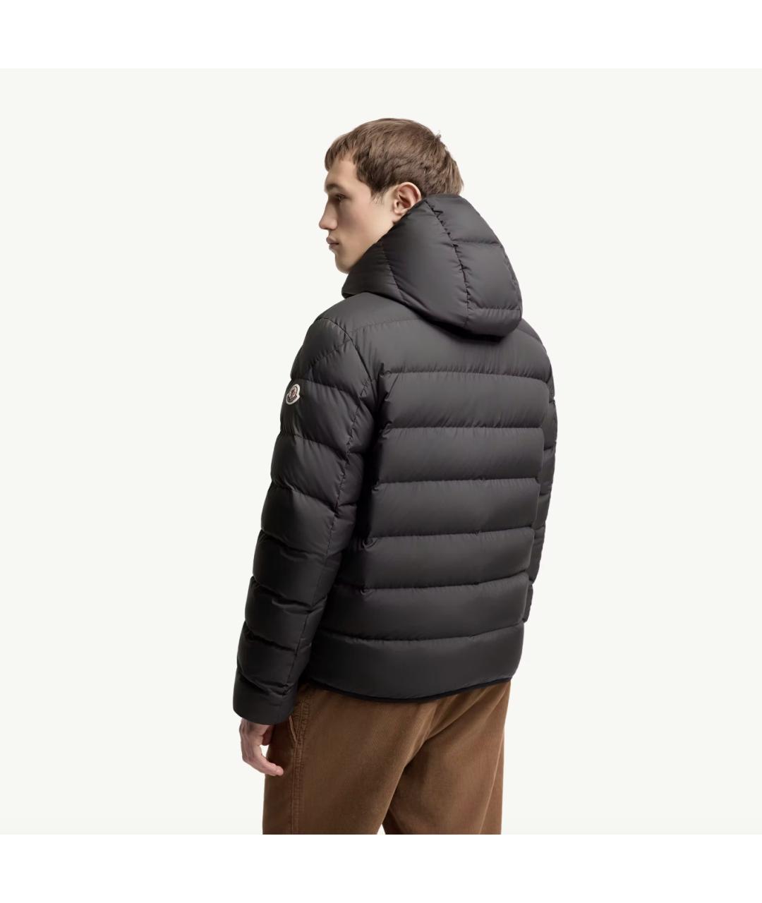 MONCLER Черная полиэстеровая куртка, фото 2