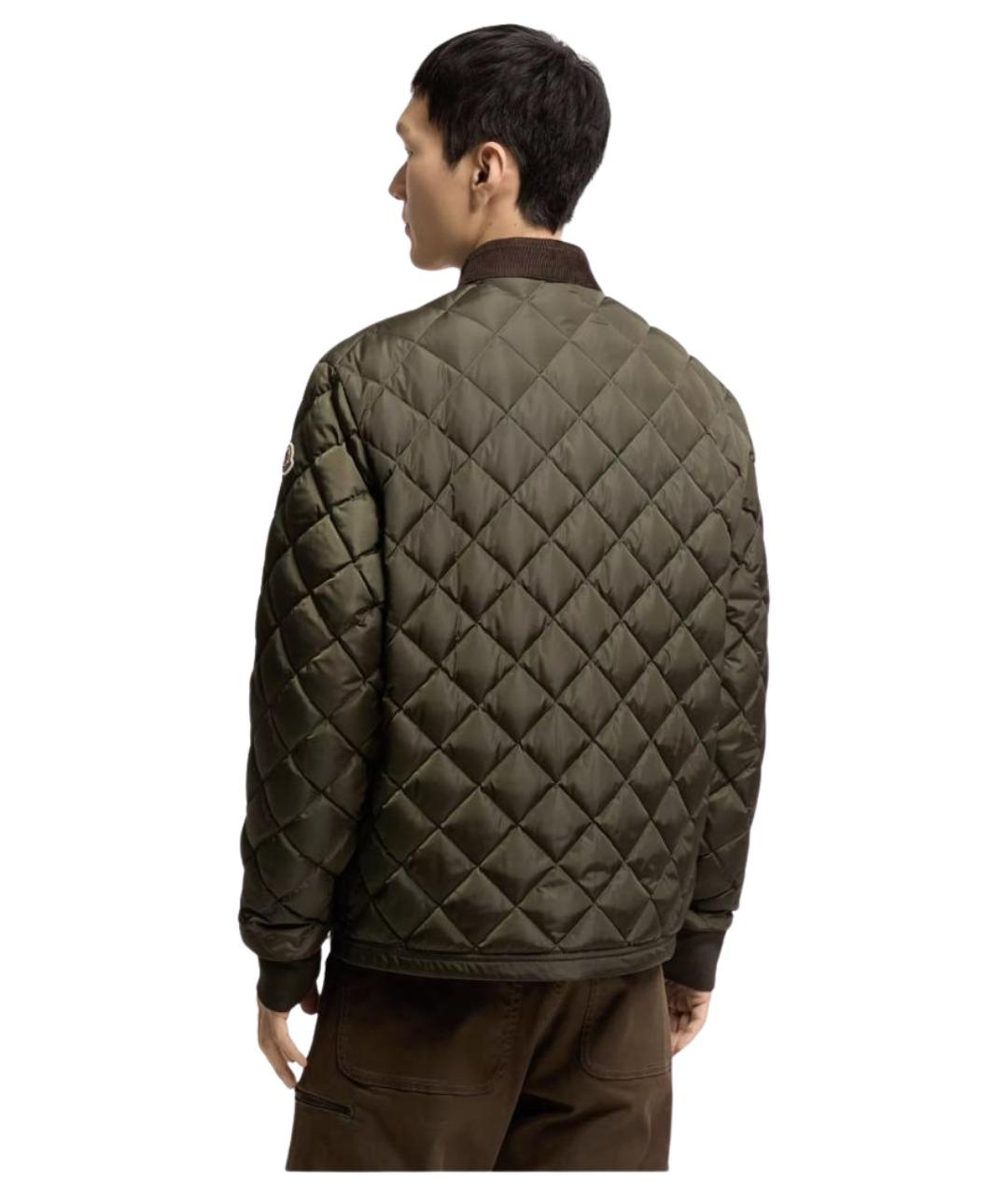 MONCLER Зеленая полиамидовая куртка, фото 4