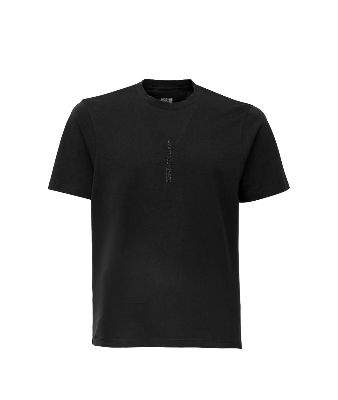 CP COMPANY Черная хлопковая футболка, фото 1