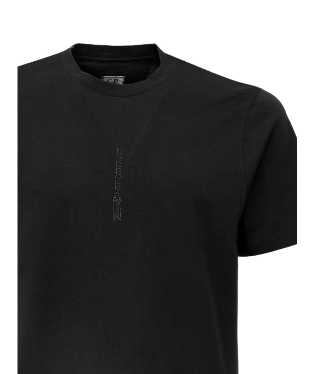 CP COMPANY Черная хлопковая футболка, фото 2