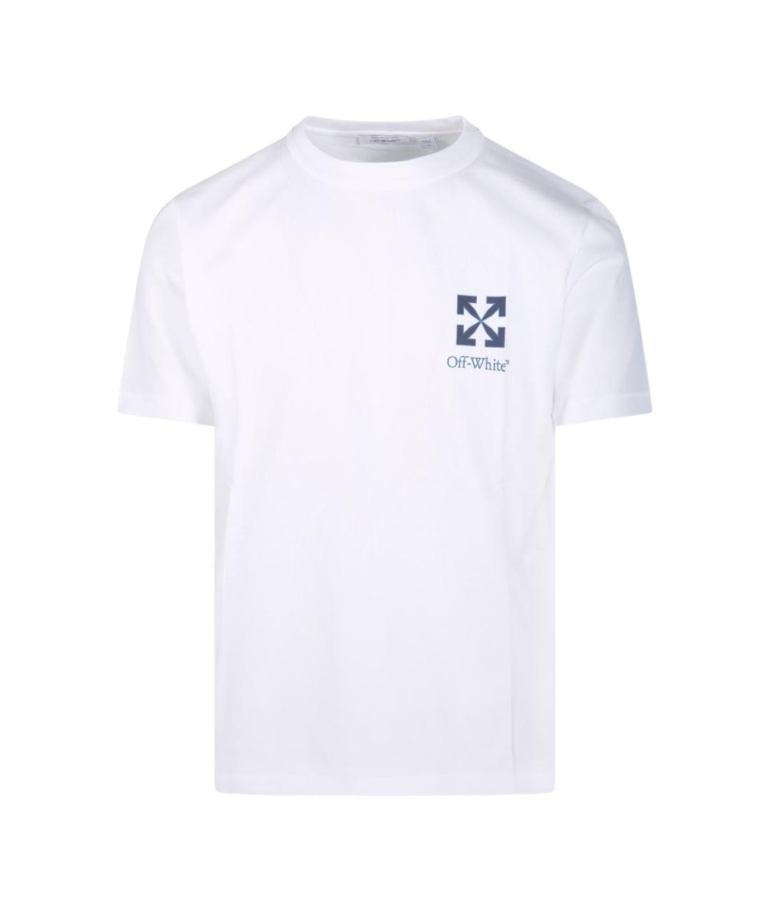 OFF-WHITE Белая хлопковая футболка, фото 1