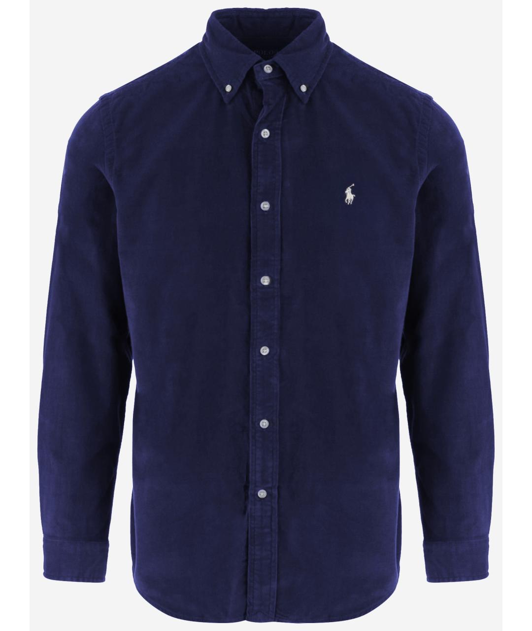 POLO RALPH LAUREN Темно-синяя хлопковая кэжуал рубашка, фото 1