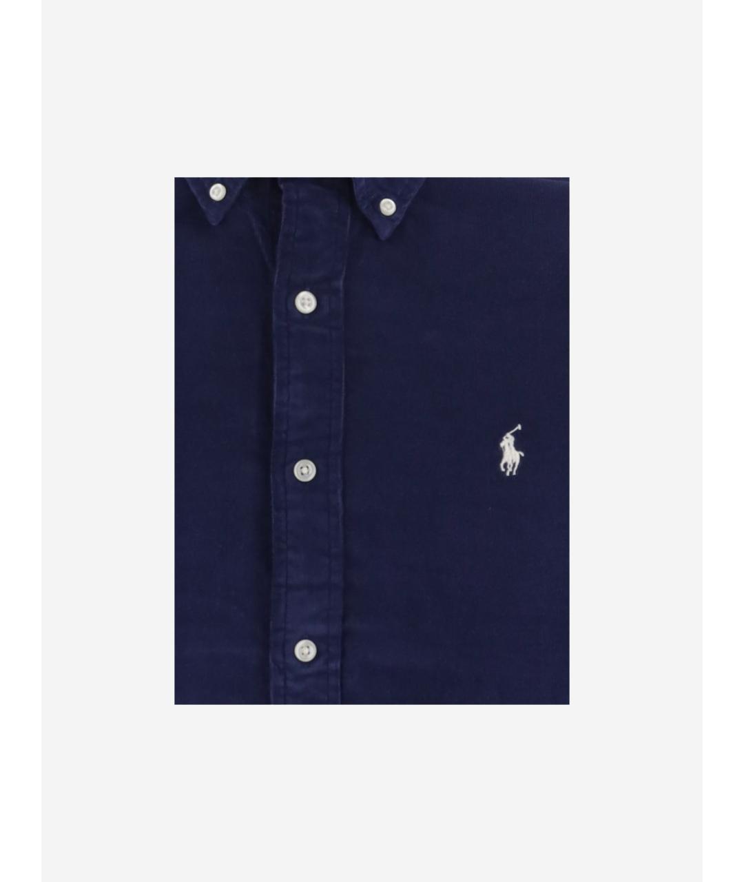 POLO RALPH LAUREN Темно-синяя хлопковая кэжуал рубашка, фото 3