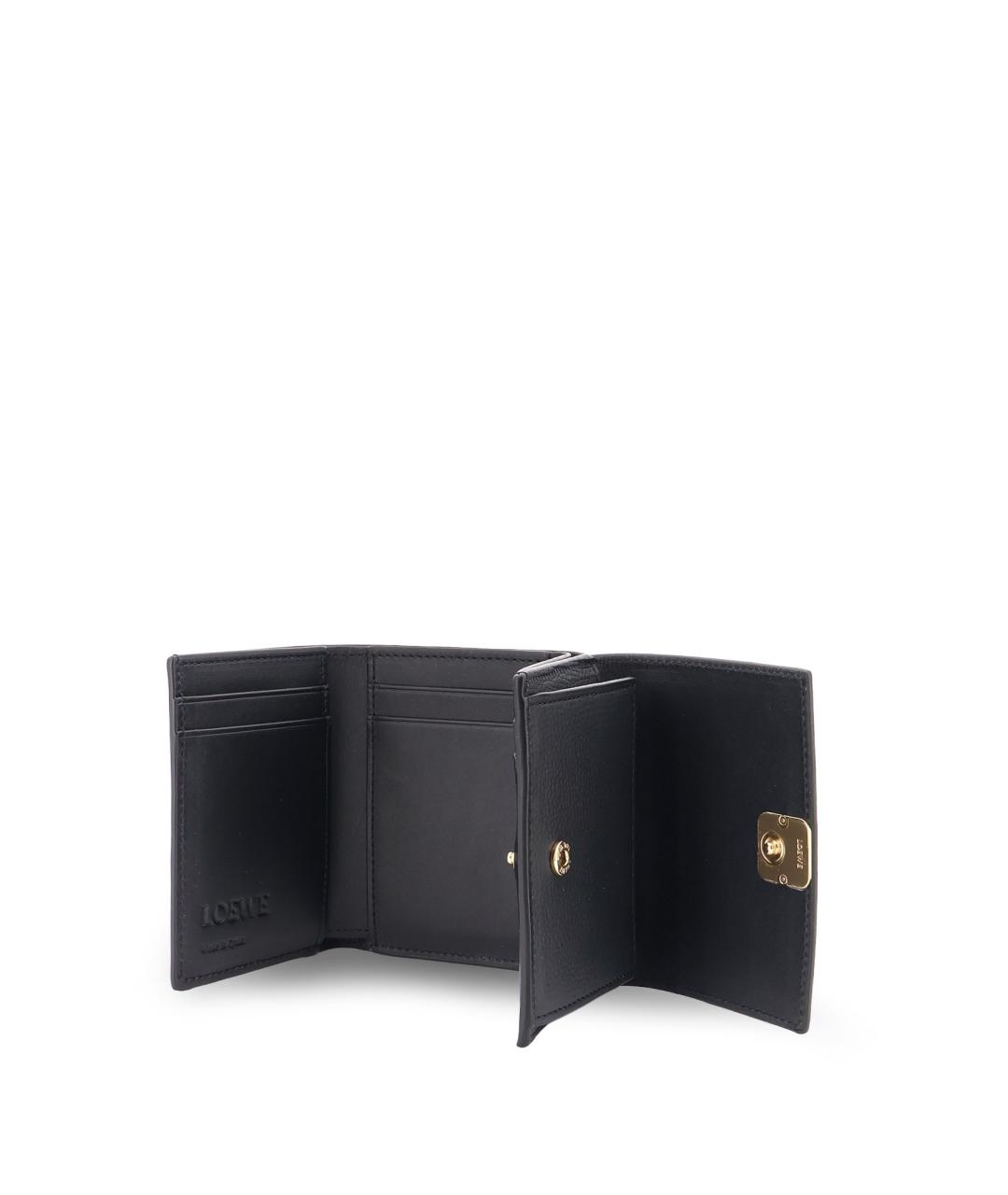 LOEWE Черный кожаный кошелек, фото 4