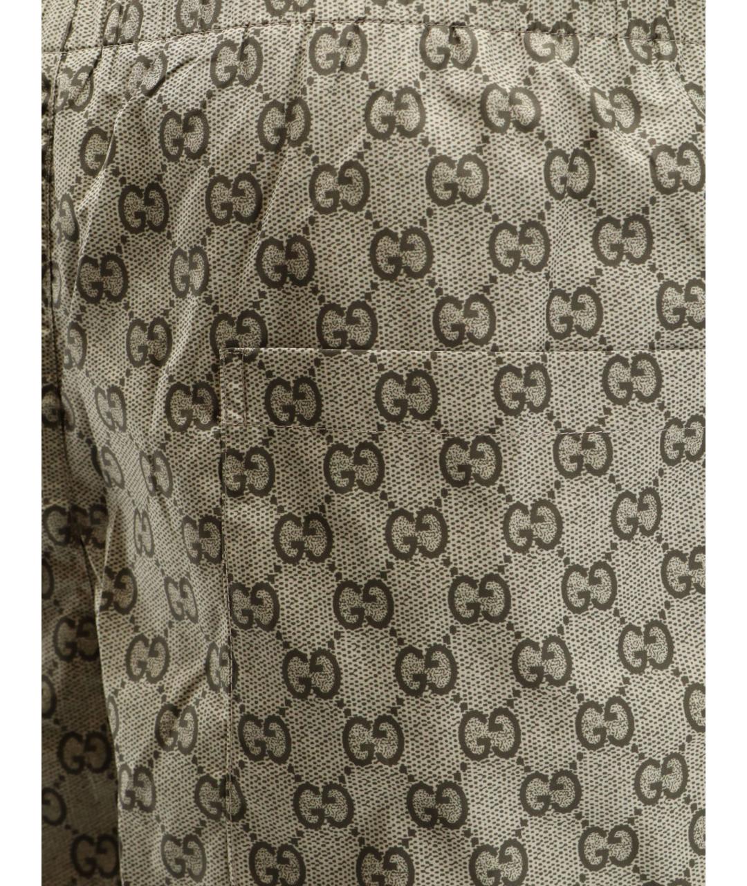 GUCCI Бежевые полиэстеровые шорты, фото 3