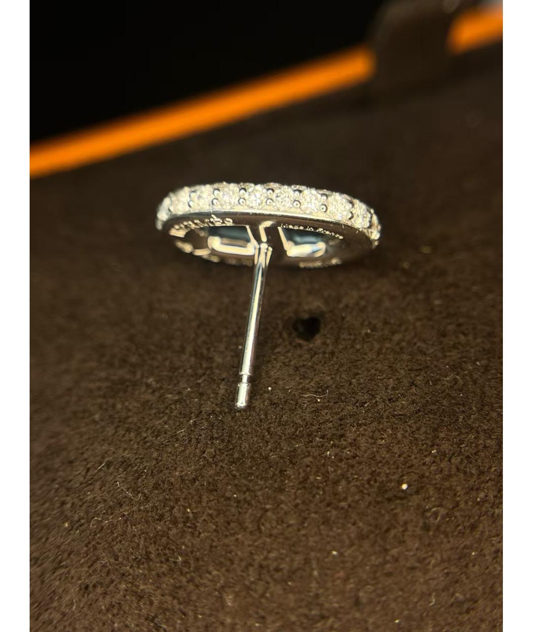 HERMES Серебряные серьги из белого золота, фото 5