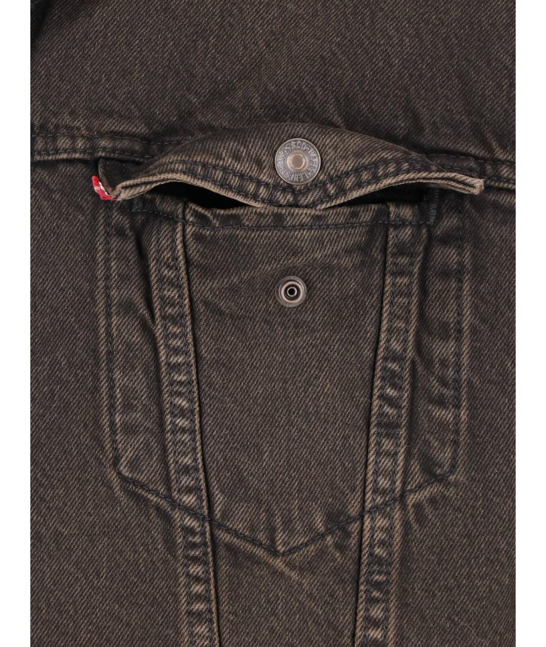 LEVI'S Коричневая хлопковая куртка, фото 3