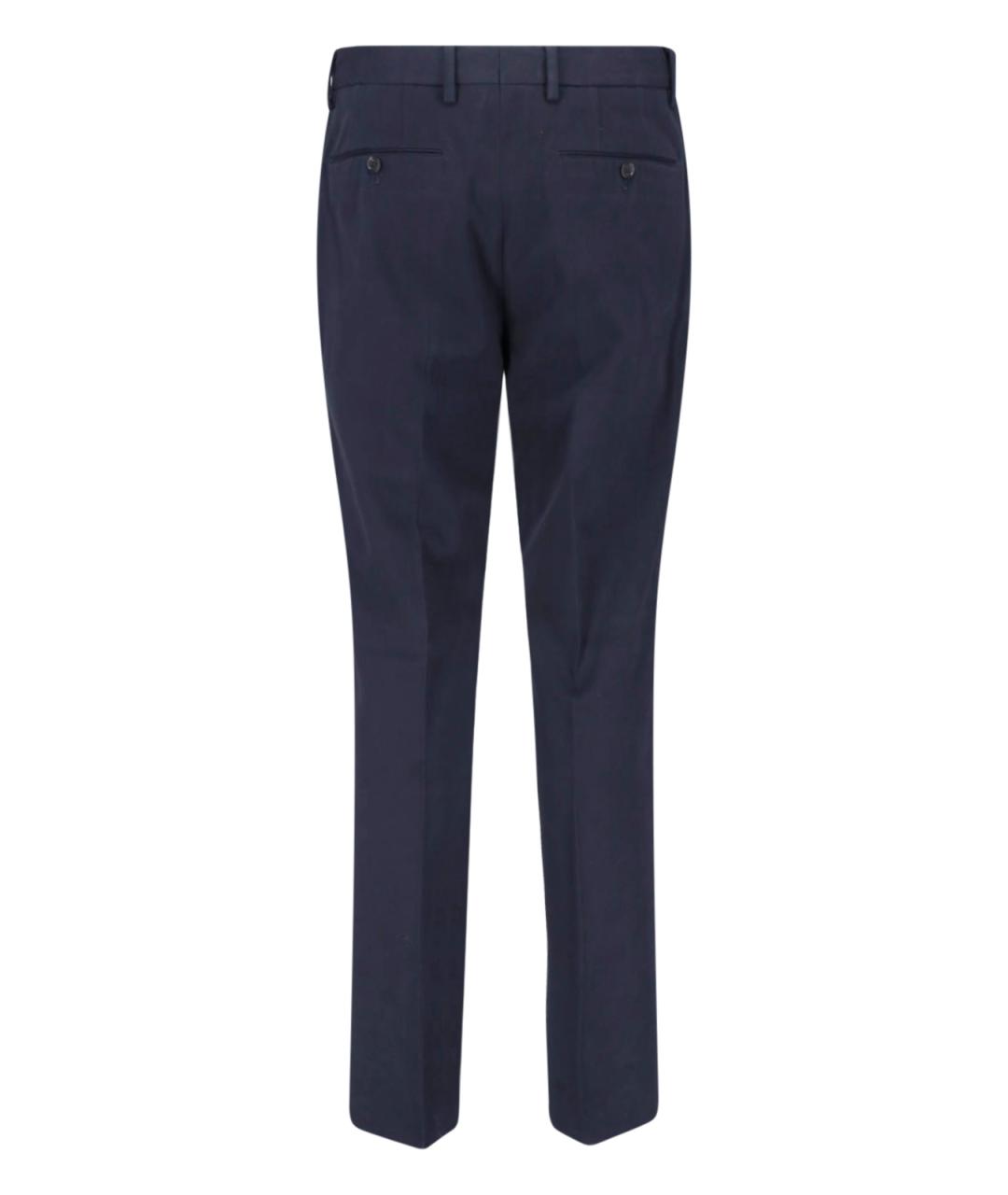 ZEGNA Синие хлопковые повседневные брюки, фото 2