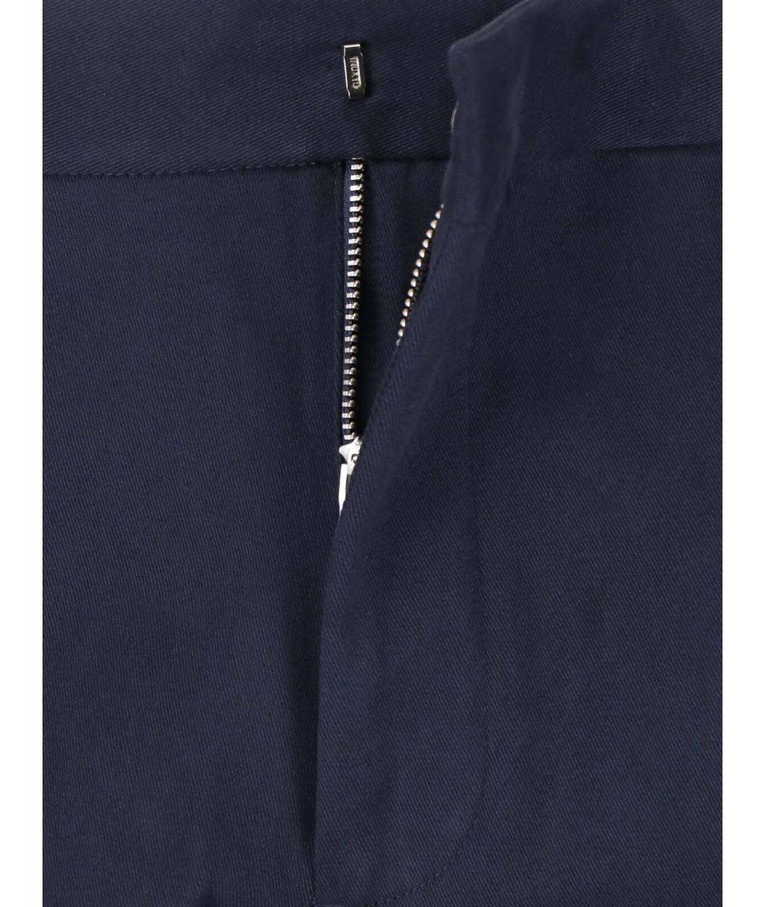 ZEGNA Синие хлопковые повседневные брюки, фото 5