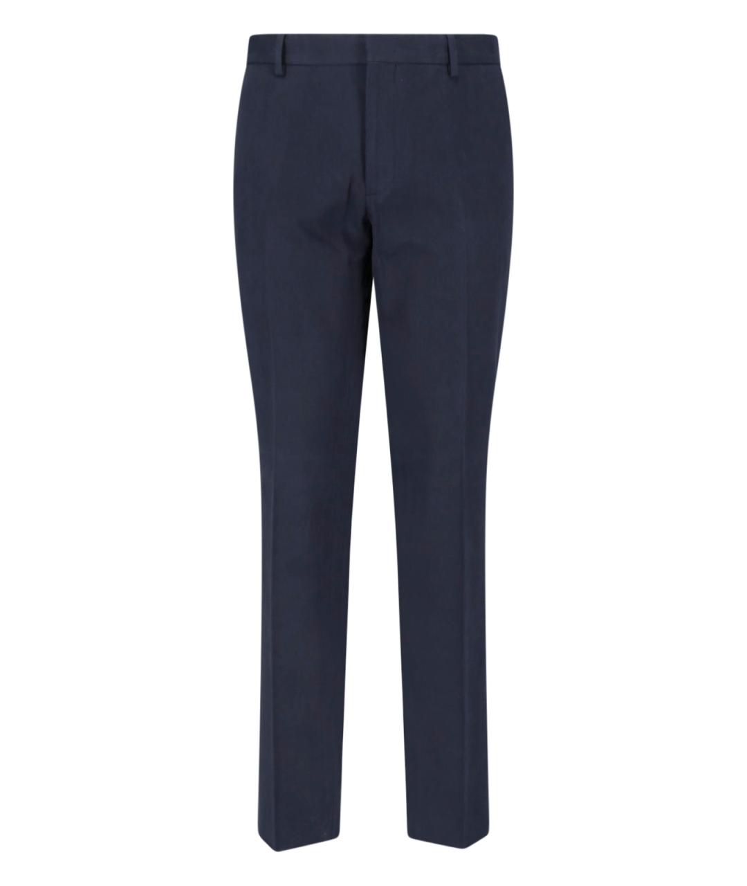 ZEGNA Синие хлопковые повседневные брюки, фото 1