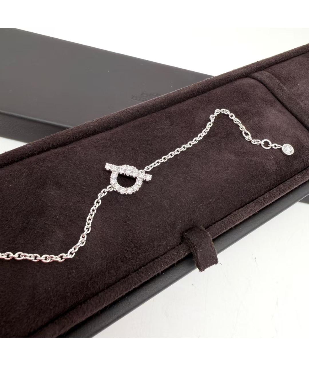 HERMES Серебряный браслет из белого золота, фото 5