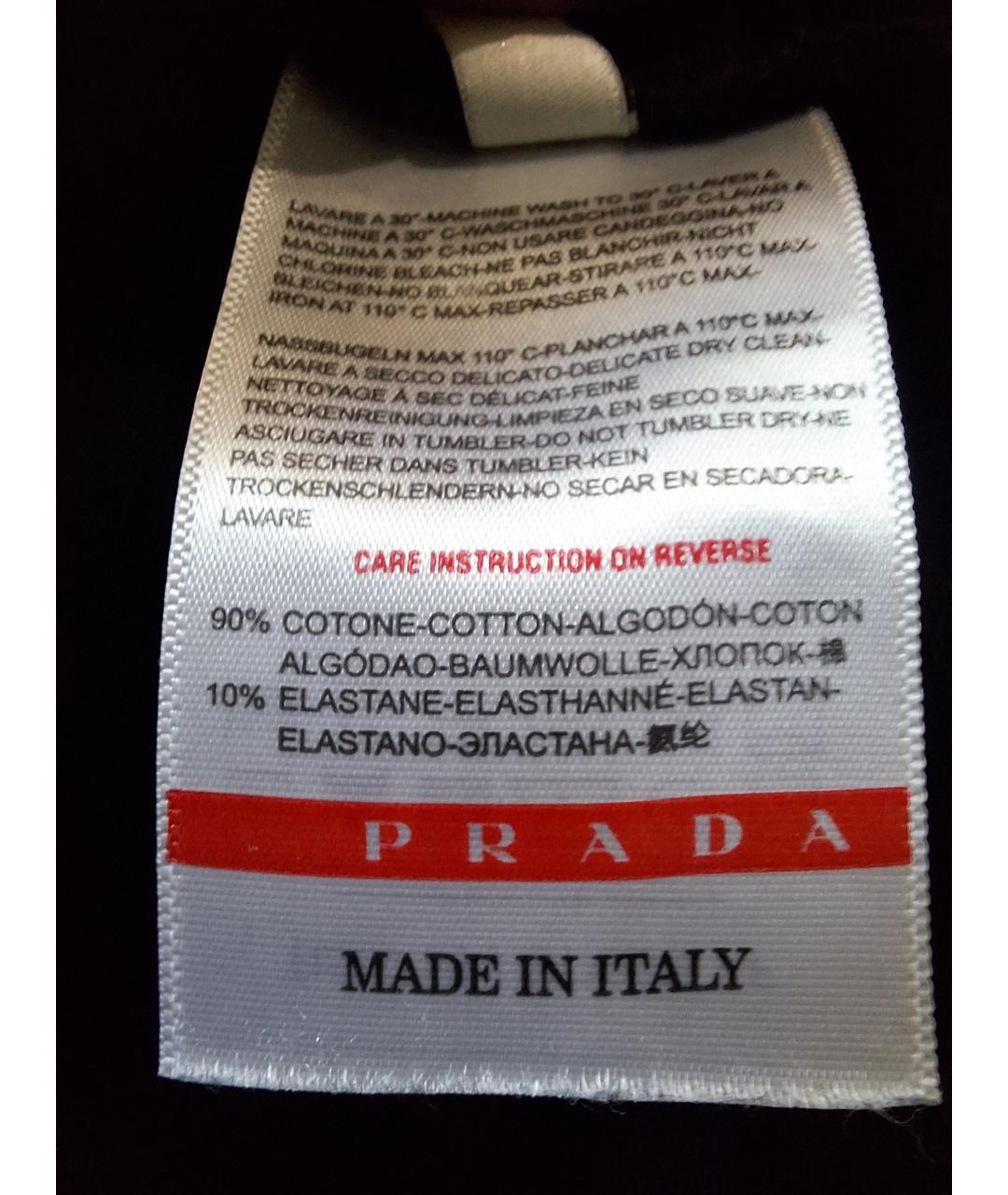 PRADA Черный хлопко-эластановый джемпер / свитер, фото 5