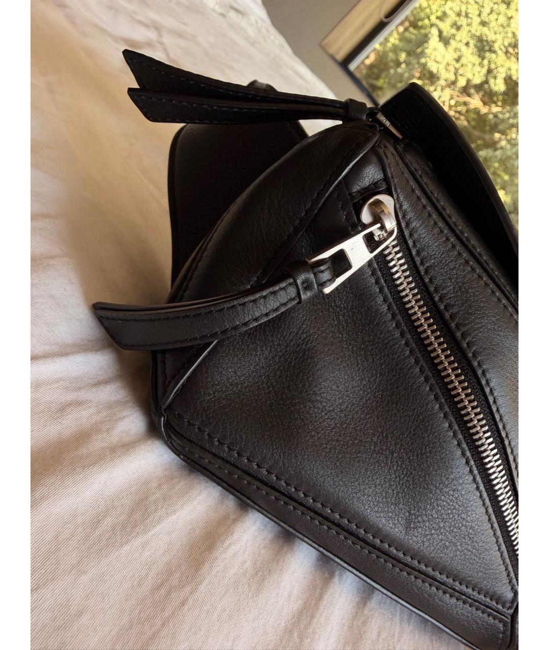 LOEWE Черная кожаная поясная сумка, фото 6