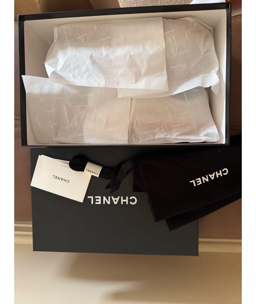 CHANEL Белые кожаные кеды, фото 8