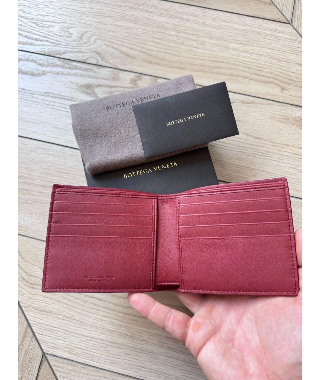 BOTTEGA VENETA Синий кожаный кошелек, фото 3