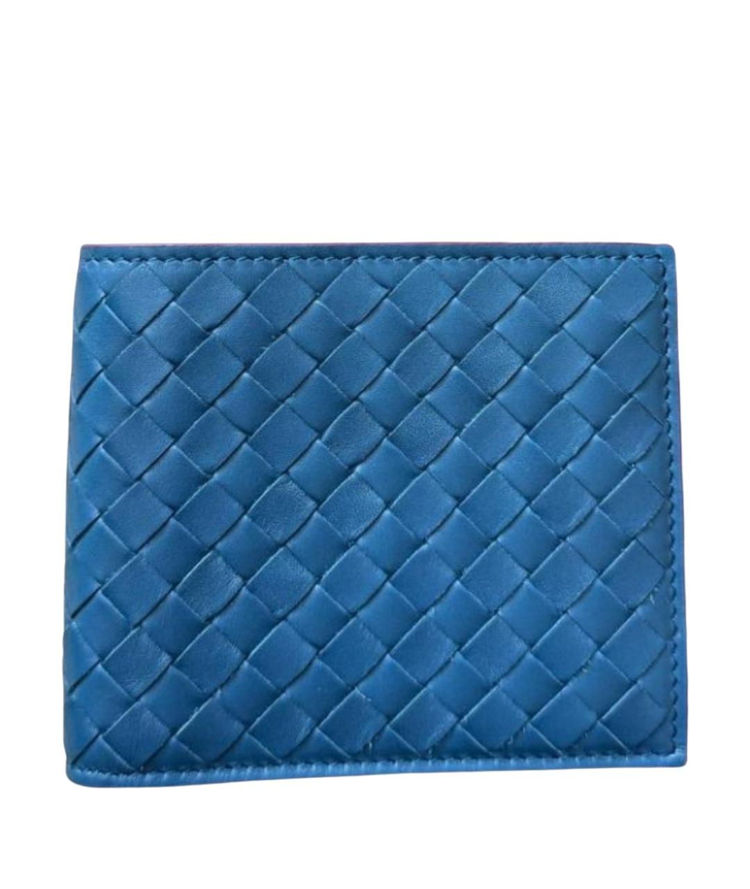 BOTTEGA VENETA Синий кожаный кошелек, фото 1