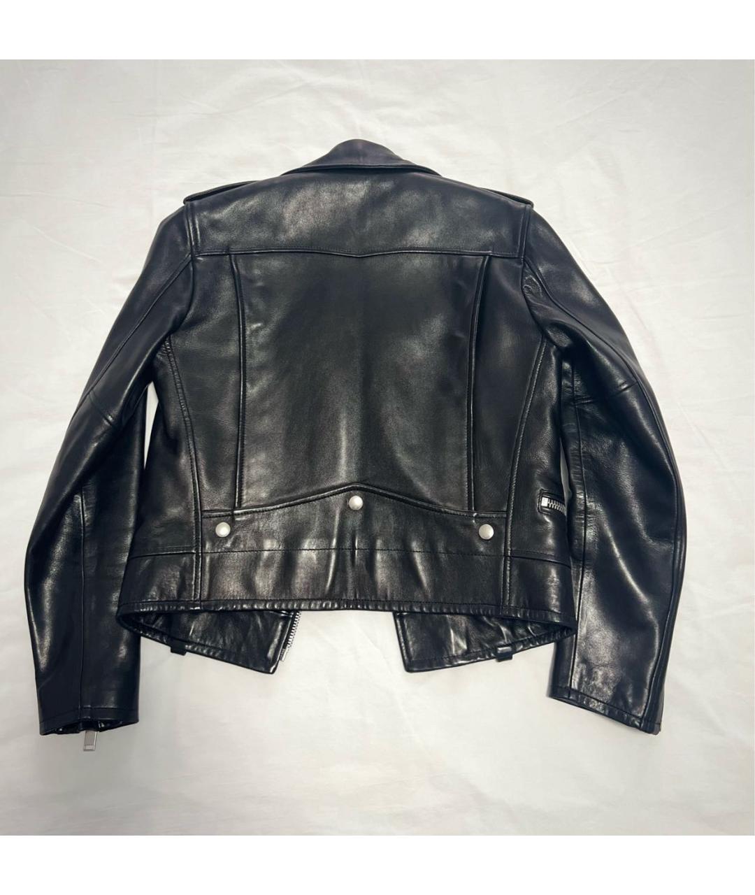 SAINT LAURENT Черная кожаная куртка, фото 3