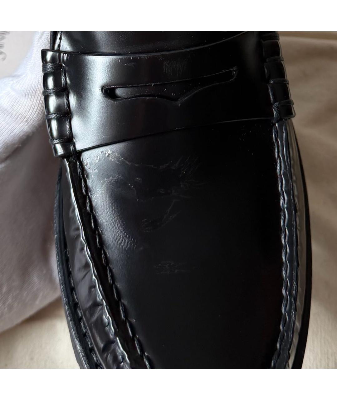 SAINT LAURENT Черные лоферы из лакированной кожи, фото 7