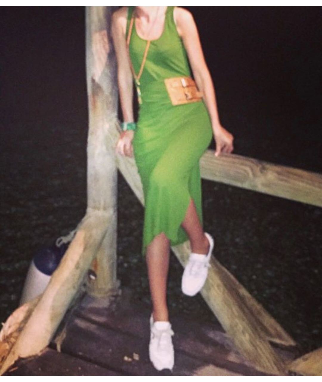 MICHAEL KORS Зеленые вискозное повседневное платье, фото 4