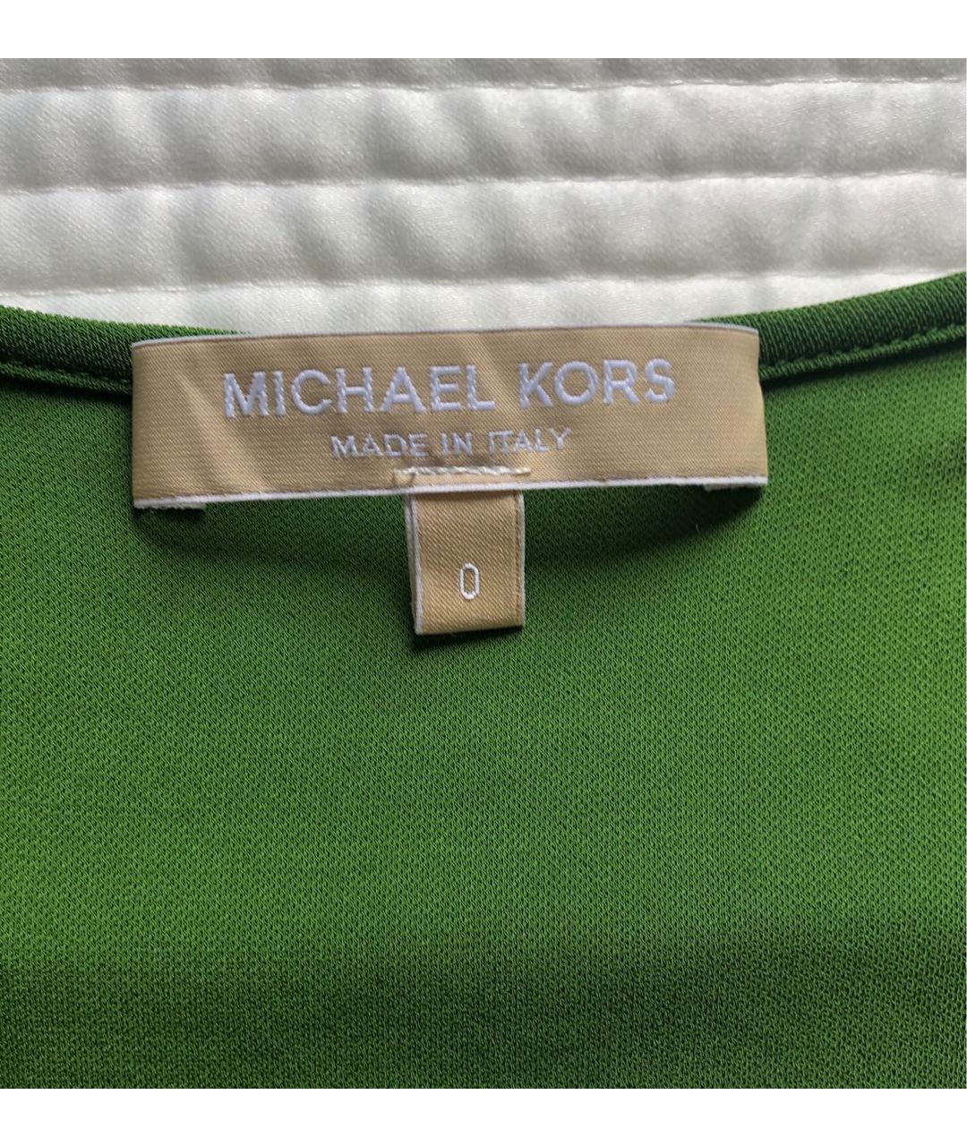 MICHAEL KORS Зеленые вискозное повседневное платье, фото 3