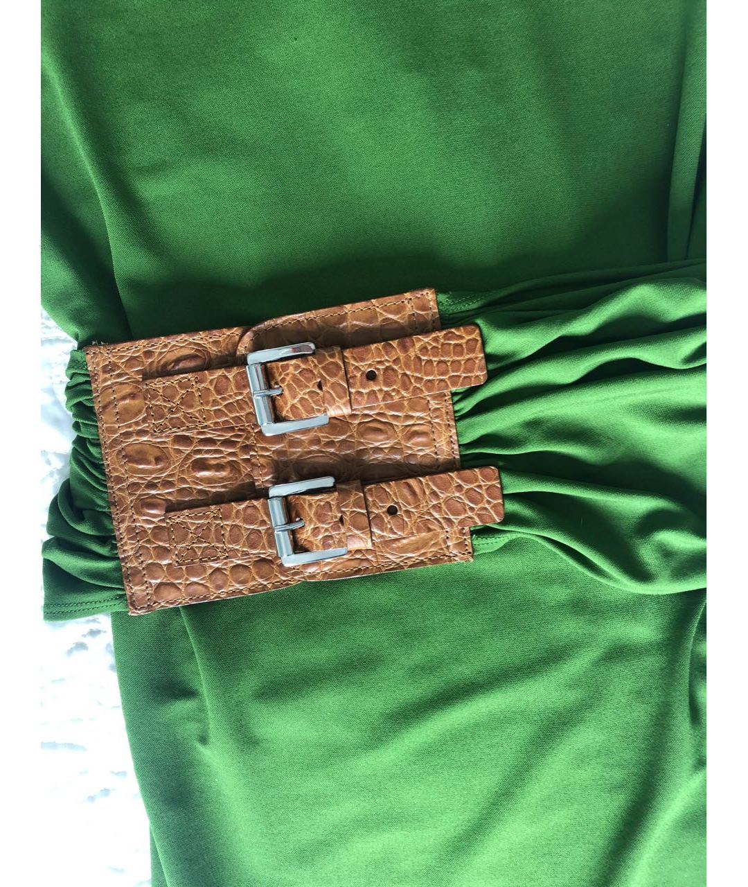 MICHAEL KORS Зеленые вискозное повседневное платье, фото 2