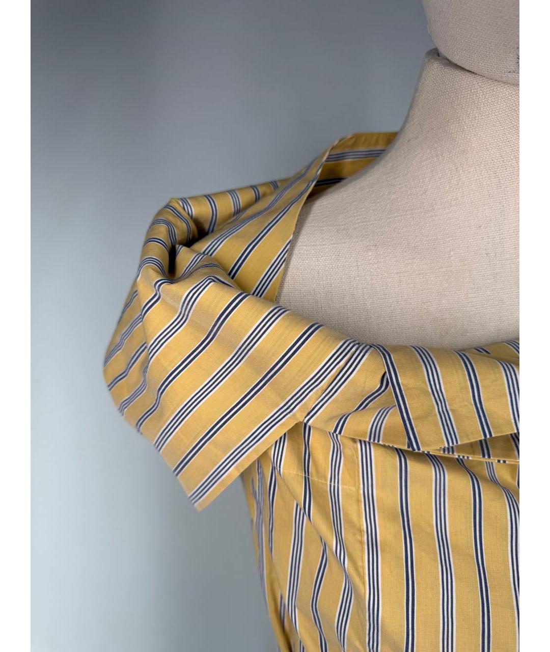 VIVIENNE WESTWOOD Желтое хлопковое повседневное платье, фото 2