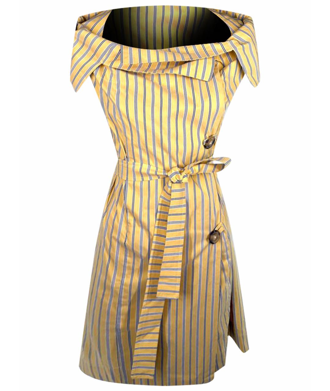 VIVIENNE WESTWOOD Желтое хлопковое повседневное платье, фото 1