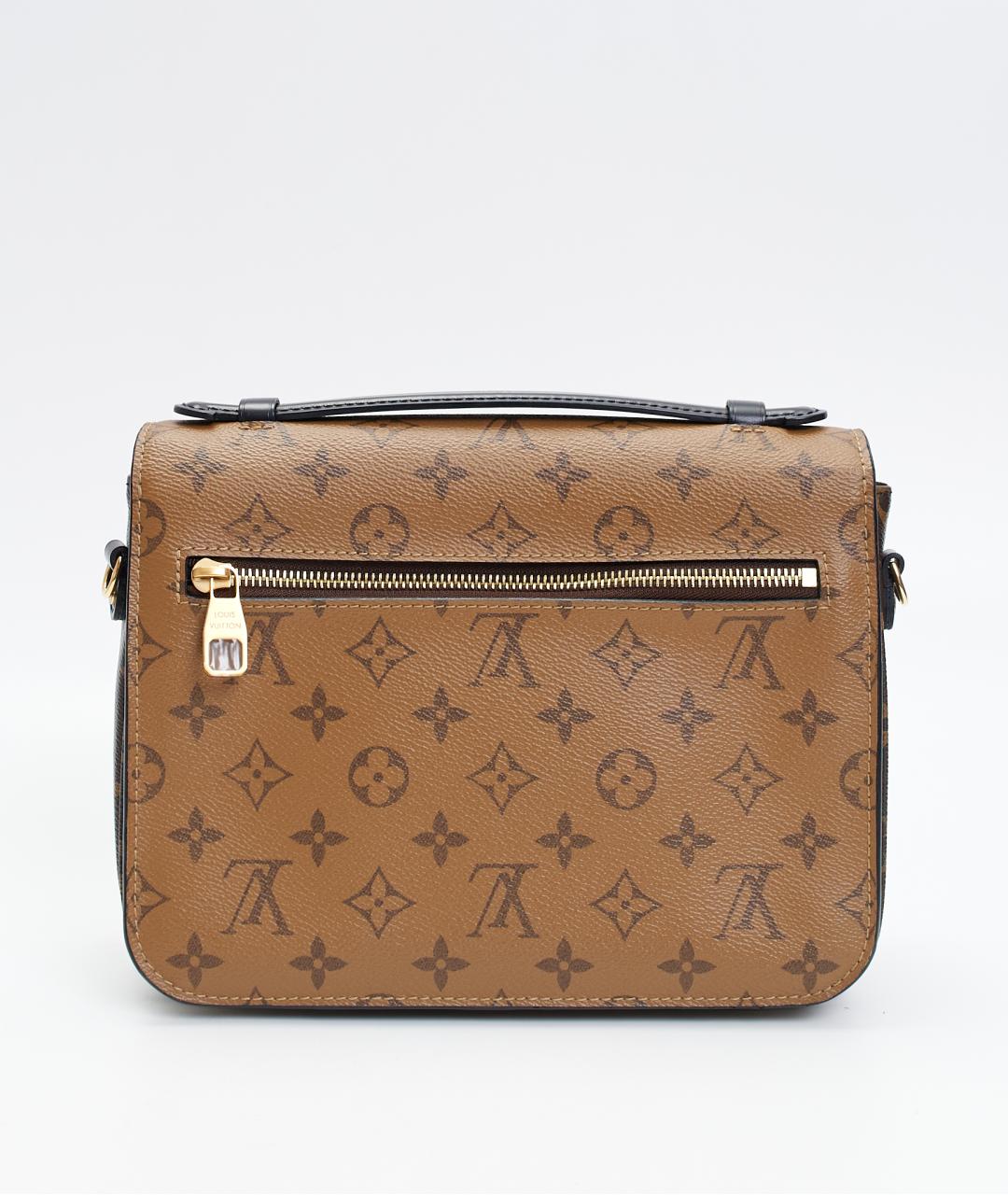 LOUIS VUITTON Коричневая кожаная сумка через плечо, фото 3