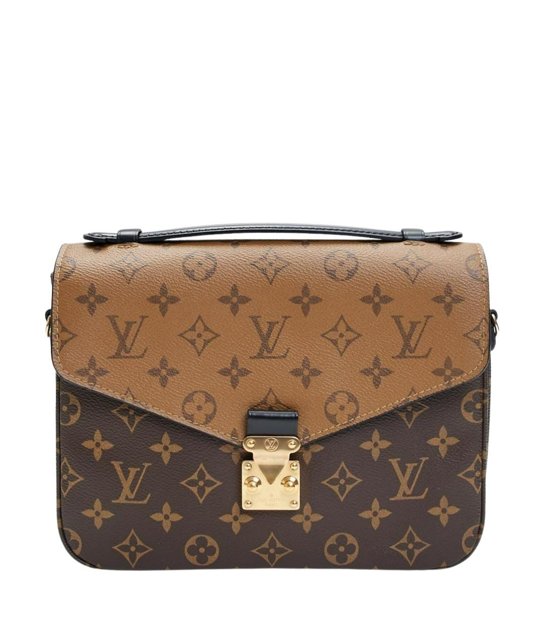 LOUIS VUITTON Коричневая кожаная сумка через плечо, фото 1
