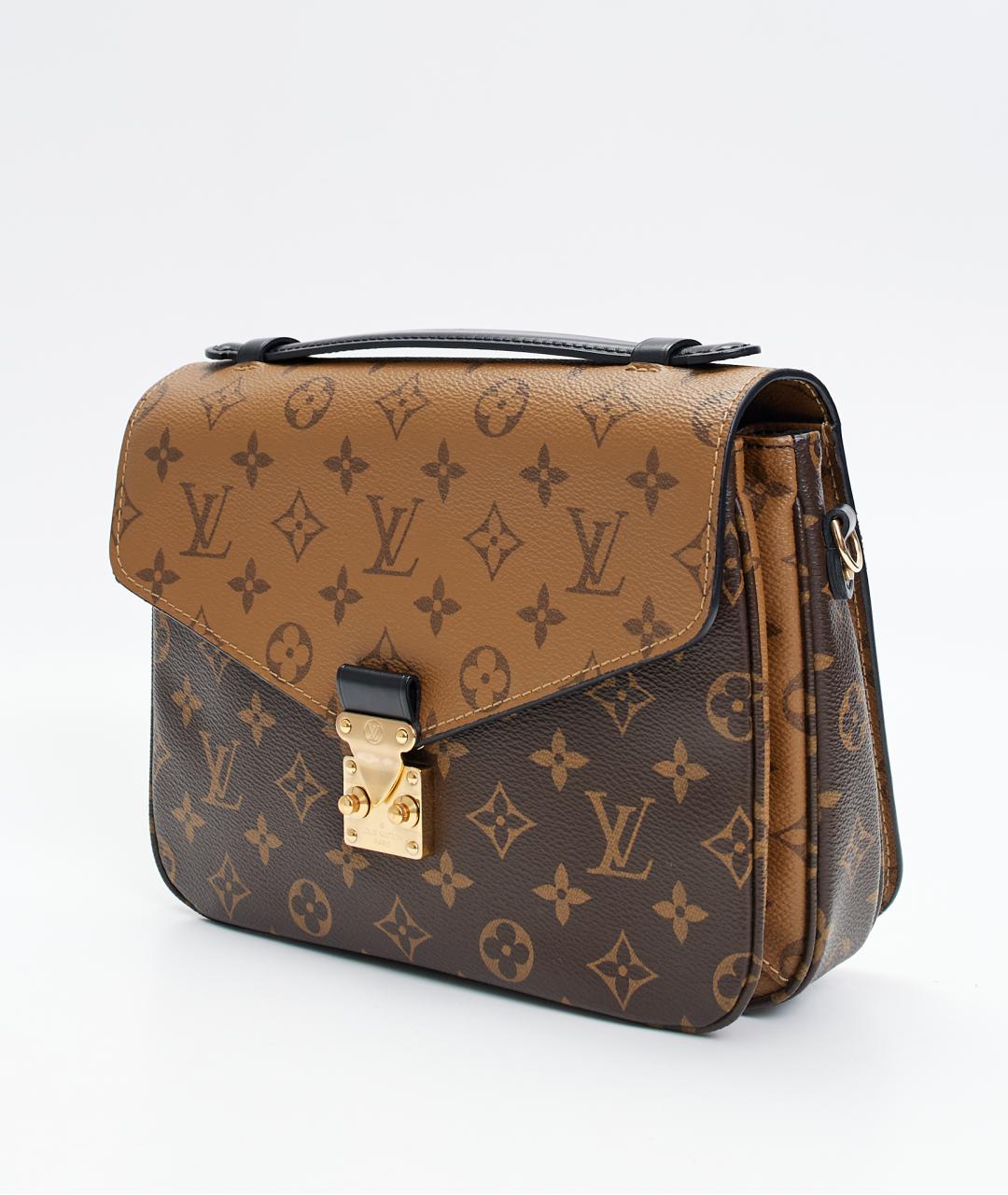 LOUIS VUITTON Коричневая кожаная сумка через плечо, фото 2