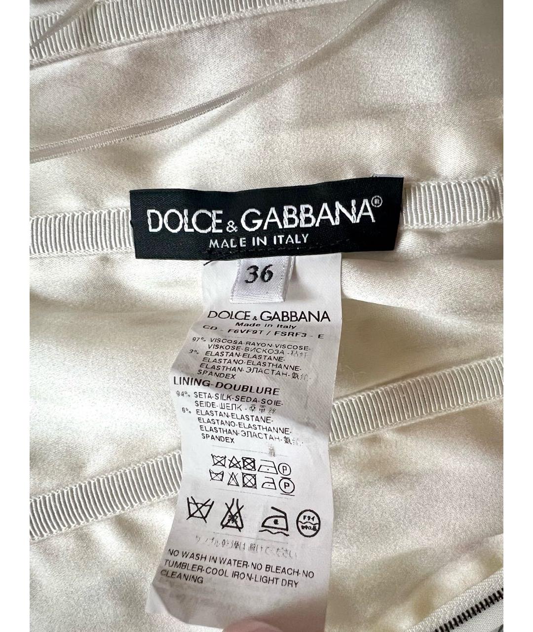 DOLCE&GABBANA Мульти вискозное повседневное платье, фото 6