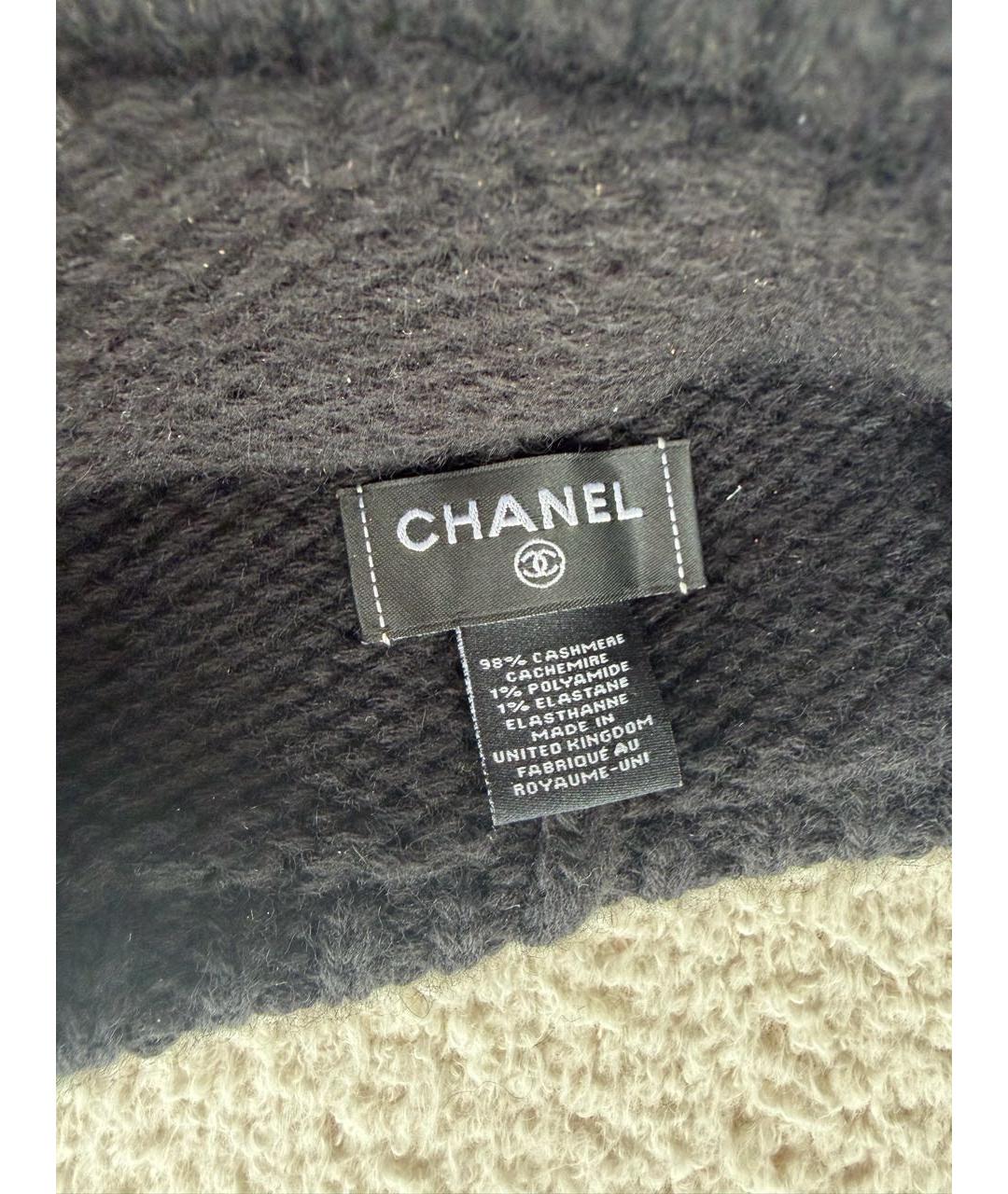 CHANEL Черная кашемировая шапка, фото 3