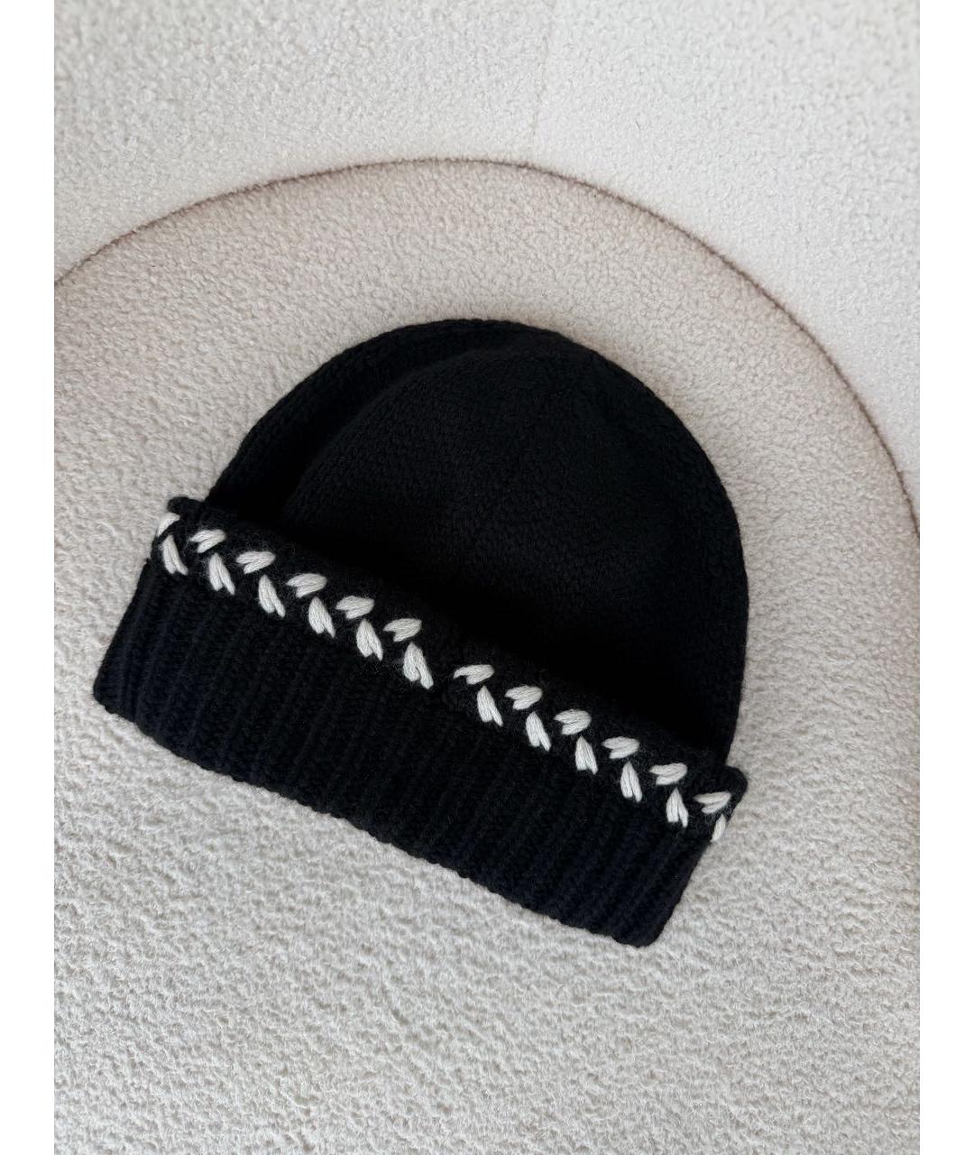 CHANEL Черная кашемировая шапка, фото 2