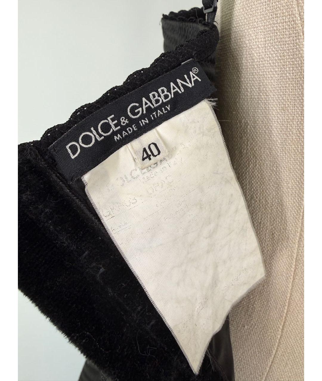 DOLCE&GABBANA Черное ацетатное вечернее платье, фото 8