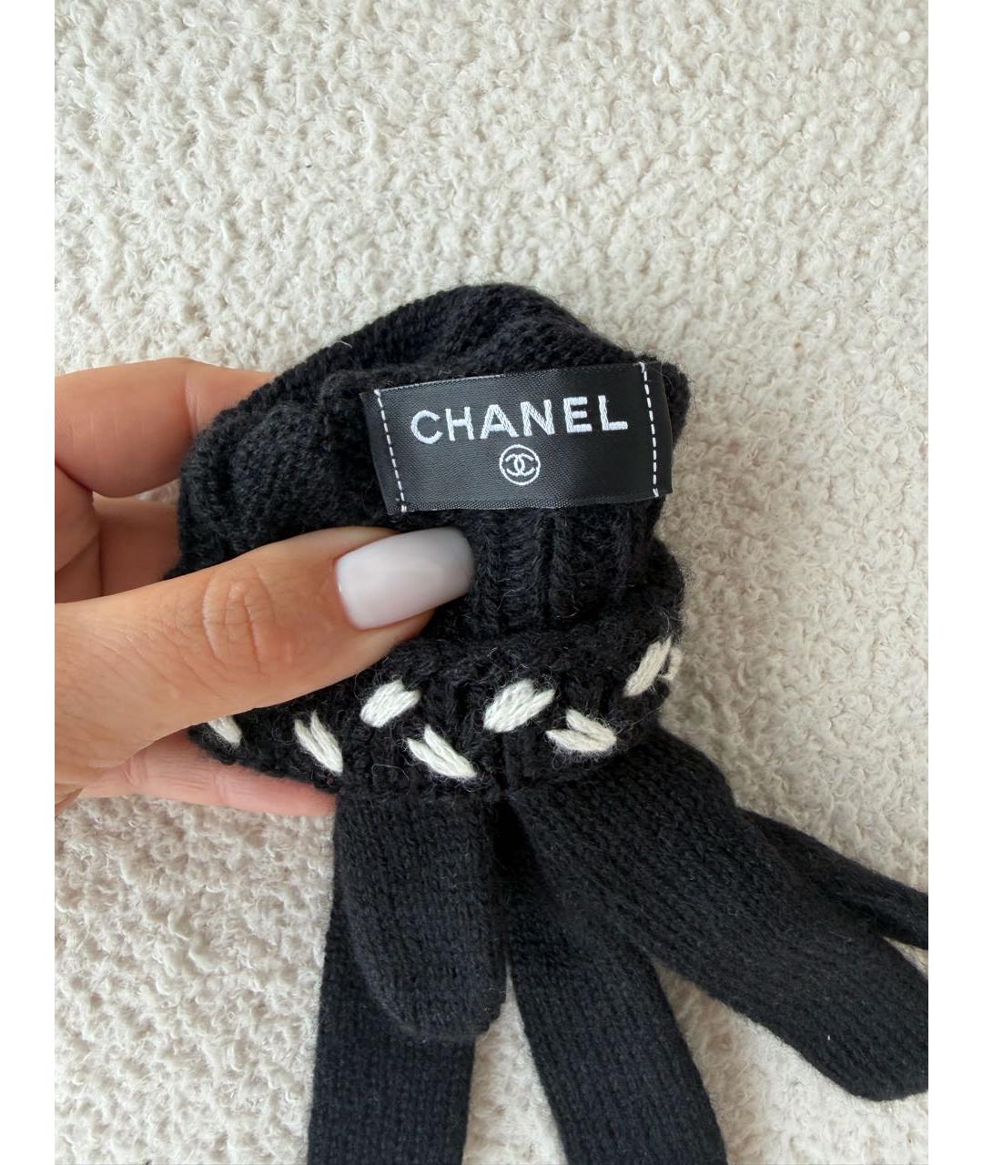CHANEL Черные кашемировые перчатки, фото 6