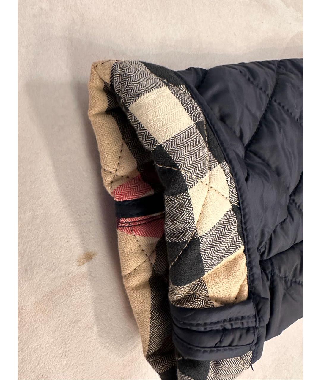 BURBERRY Темно-синяя полиэстеровая куртка, фото 5