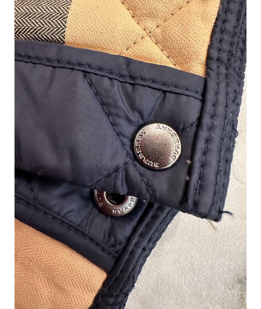 BURBERRY Темно-синяя полиэстеровая куртка, фото 7