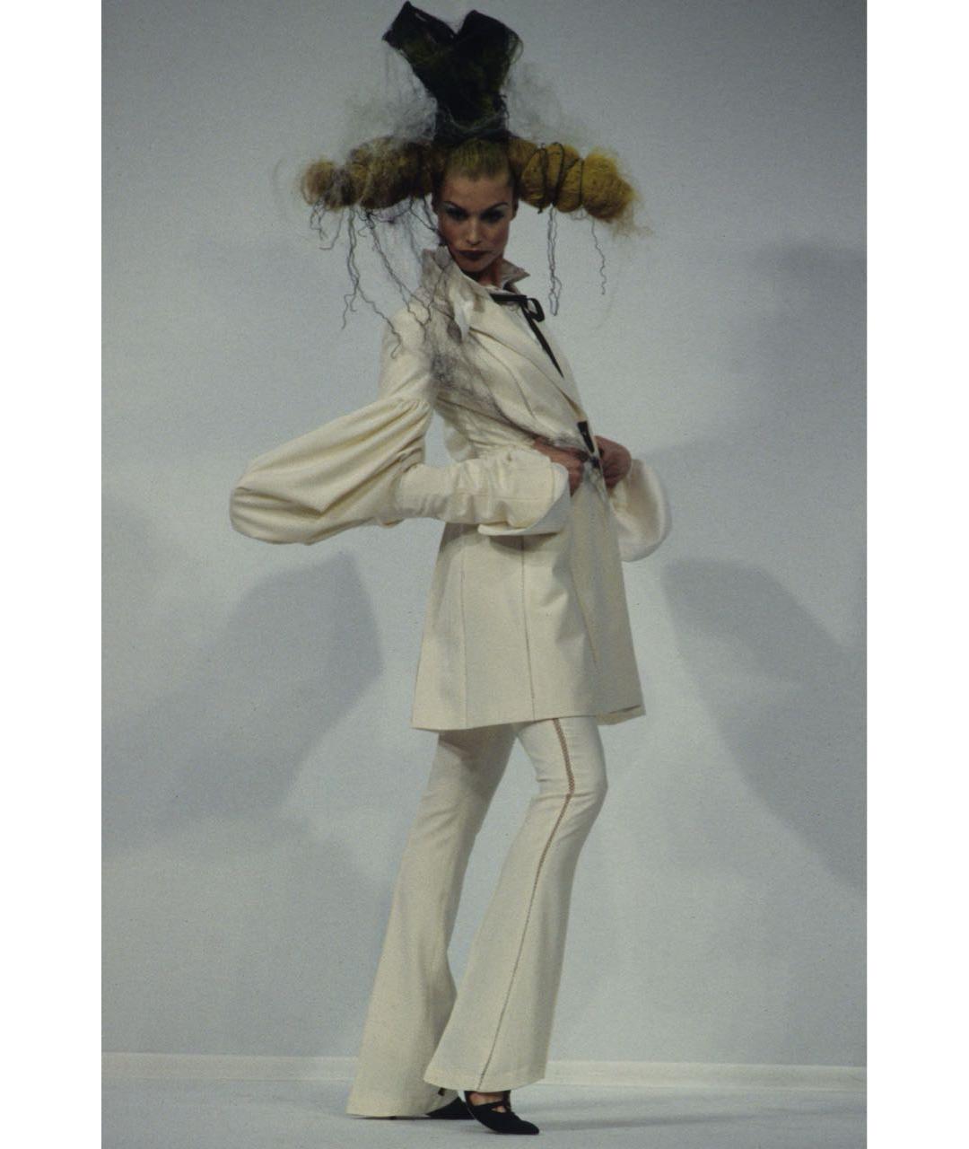 JOHN GALLIANO Черные вискозные брюки узкие, фото 3